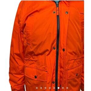 Lands' End Orange Expedition parka with a faux fur hood. Child’s XL (10-12)